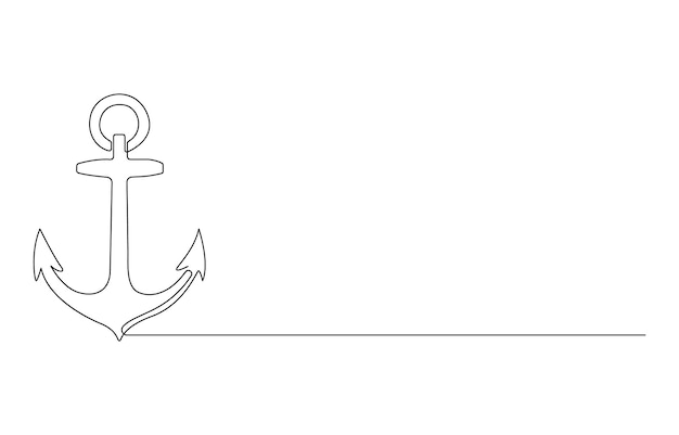 Arte minimalista de la línea de anclaje