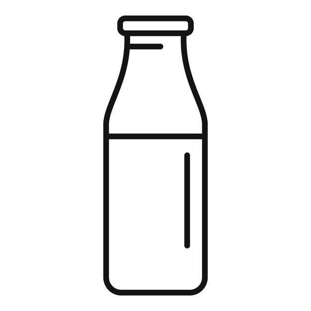 Arte minimalista de la línea de botellas de leche