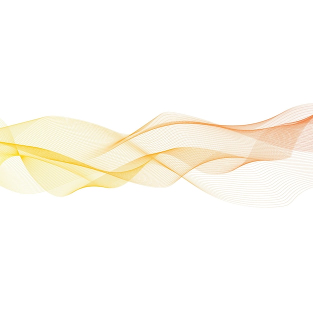 arte moderno simple abstracto de color amarillo grediente de línea de onda ondulada