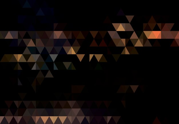 Arte negro con triángulos dorados brillo imagen abstracta fondo vectorial digital