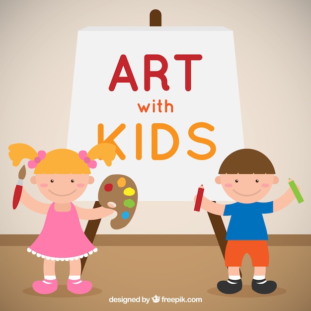 Vector arte con los niños ilustración