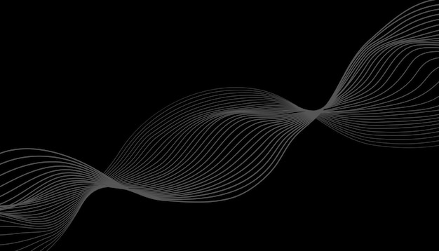 Arte de ondas de contorno mínimo con efecto de elevación suave en un fondo brillante