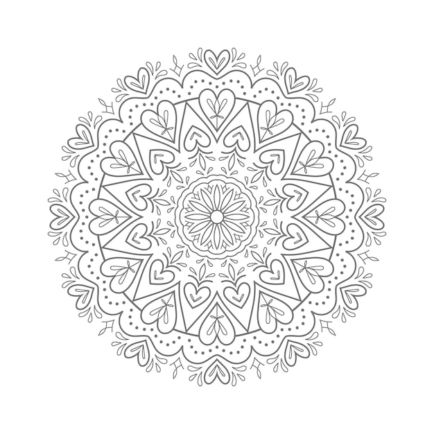 Arte ornamental de mandala de lujo