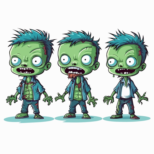 Arte otoñal un niño zombie de Halloween Generación AI