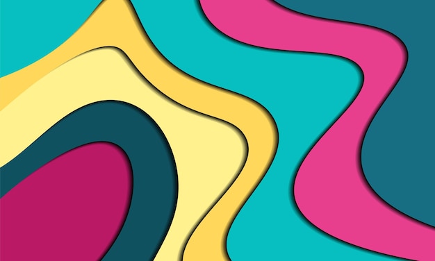 Arte de papel colorido con fondo de sombra