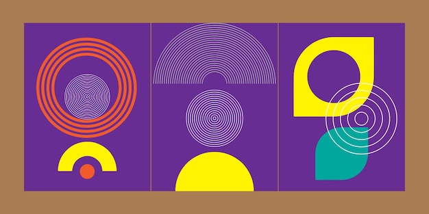 Arte de pared abstracto para decoración y colección imprimible y fácil de editar