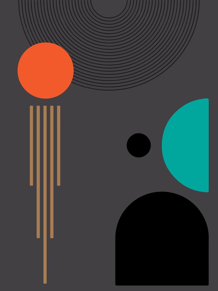 Vector arte de pared abstracto para decoración y colección imprimible y fácil de editar