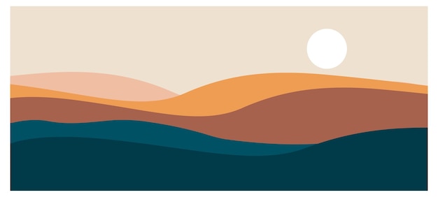 arte de pared abstracto minimalista boho conjunto de diseño imprimible