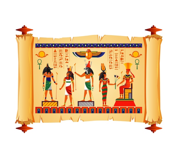 Arte de la pared del antiguo Egipto