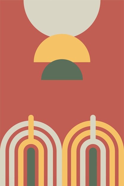 Arte de pared bohemio moderno de mediados de siglo, decoración de pared con estampado bohemio, decoración de arte de pared geométrica abstracta imprimible