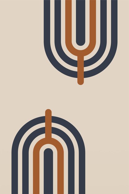 Arte de pared bohemio moderno de mediados de siglo, decoración de pared con estampado bohemio, decoración de arte de pared geométrica abstracta imprimible