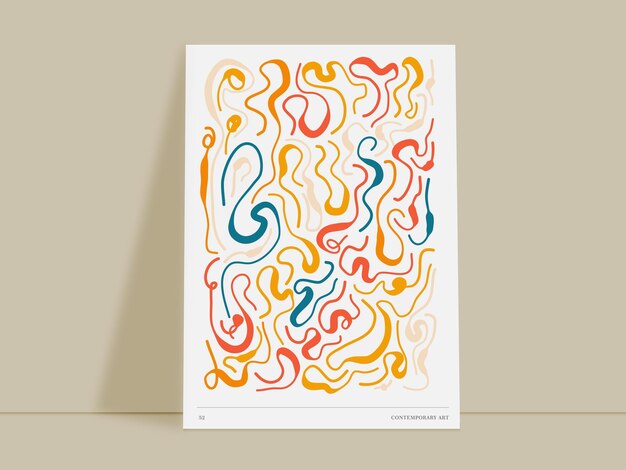 Arte de pared de estilo moderno con forma abstracta minimalista