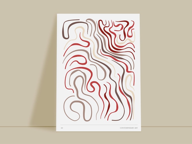 Arte de pared de estilo moderno con forma abstracta minimalista