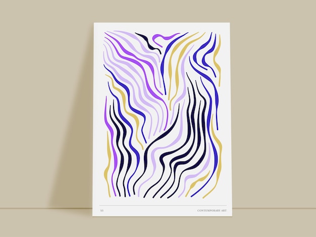 Arte de pared de estilo moderno con forma abstracta minimalista