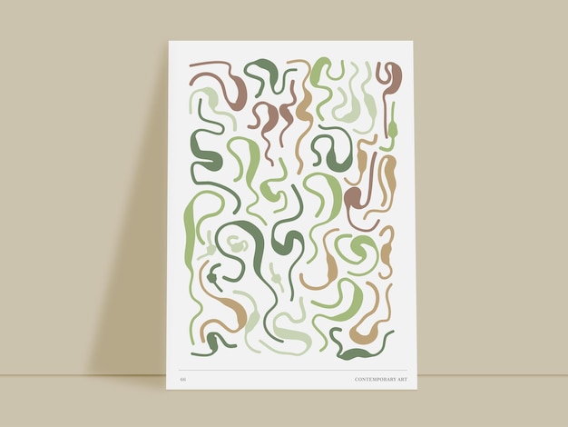 Arte de pared de estilo moderno con forma abstracta minimalista