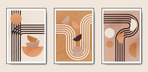 Arte de pared minimalista Estampados geométricos abstractos para interiores estéticos boho Decoración de pared para el hogar