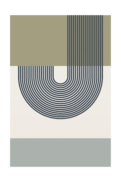 Arte de pared moderno de mediados de siglo Obras de arte geométricas de Bauhaus Fondo Abstracto Decoración de pared geométrica de Bauhaus Poster