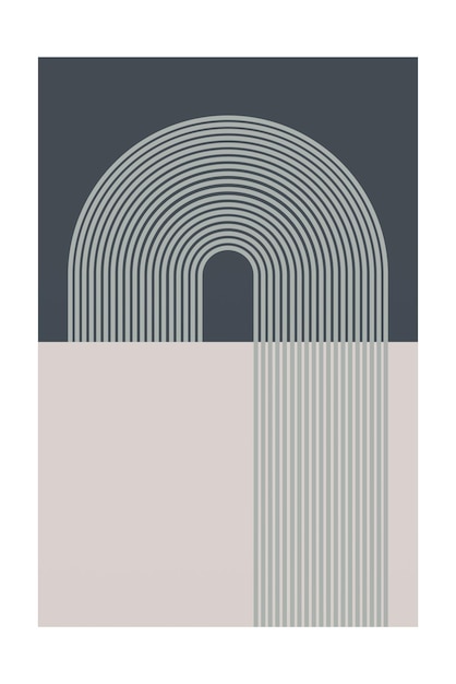 Arte de pared moderno de mediados de siglo Obras de arte geométricas de Bauhaus Fondo Abstracto Decoración de pared geométrica de Bauhaus Poster