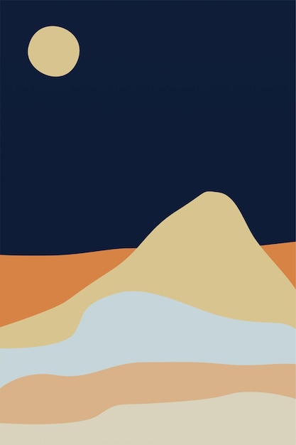 Arte de pared moderno de mediados de siglo