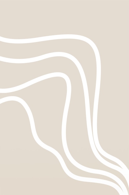 Arte de pared negro beige moderno de mediados de siglo Líneas minimalistas Arte póster de mediados de Siglo