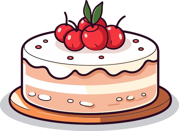 Vector el arte del pastel en forma vectorial vector sweets cake edition