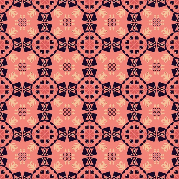 Arte de patrón de damasco de naturaleza aborigen retro de fondo transparente