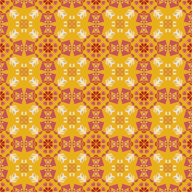 Arte de patrón de damasco de naturaleza aborigen retro de fondo transparente