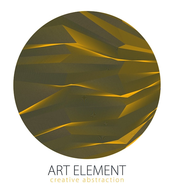 Arte perfecto y elemento de diseño de grandes líneas textura superficial en forma de círculo. Fondo de perspectiva 3d abstracto vectorial para diseños, carteles, pancartas, impresión y web. Fresco y en movimiento.