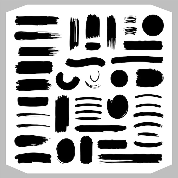 Arte con pintura negra salpicada de tinta y elementos de trazo de pincel