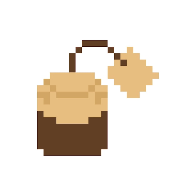 arte de píxeles de bolsa de té para sus necesidades