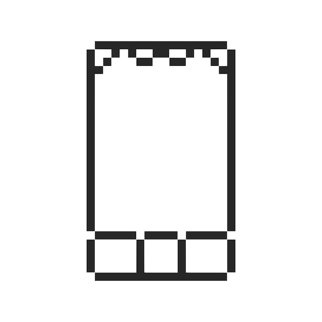arte de píxeles de borde rectangular