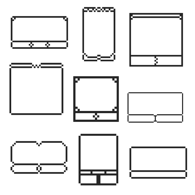 arte de píxeles de borde rectangular