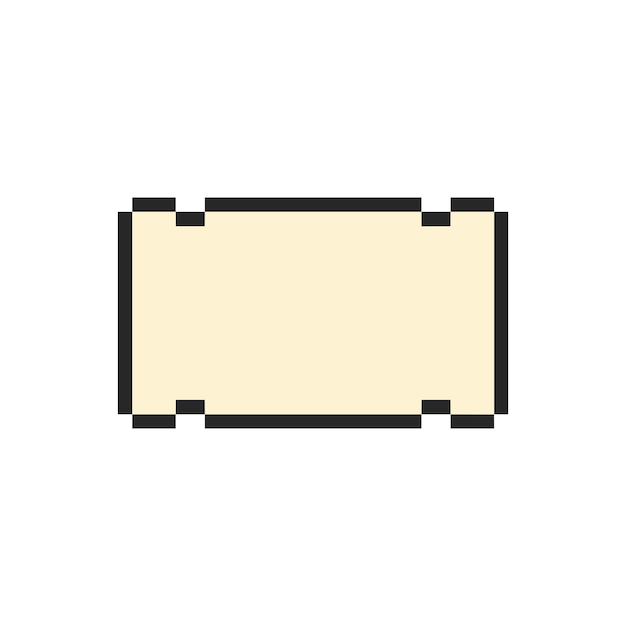 arte de píxeles de borde rectangular