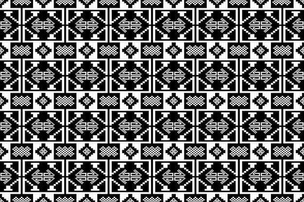 Arte de píxeles sin costura de patrón étnico para tela patrón étnico geométrico sin costura arte de patrón píxelo