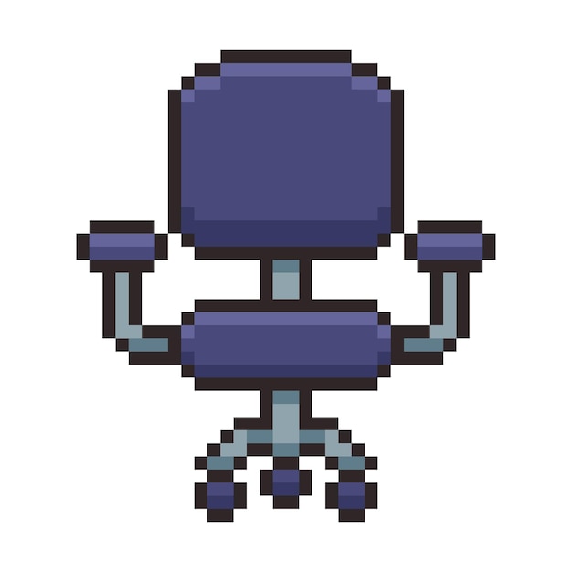 Arte de píxeles Diseño de activos de juegos de sillas de oficina