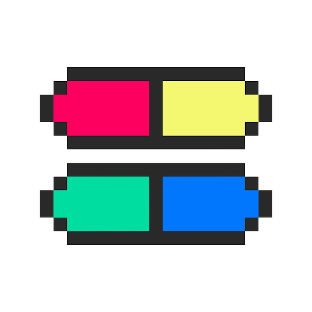 arte de píxeles de forma abstracta y colorida