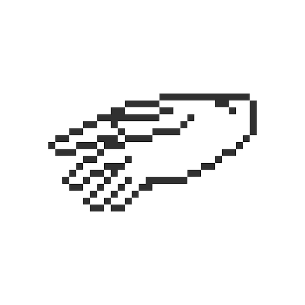 arte de píxeles de gesto de la mano humana