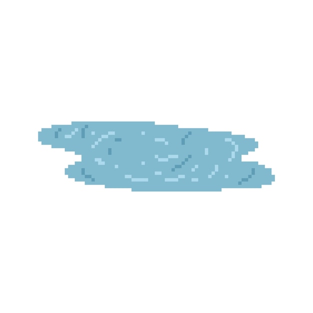 arte de píxeles de un lago fresco y claro