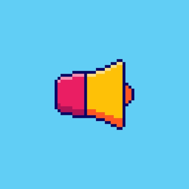 Arte de píxeles Orador Diseño de activos del juego del icono