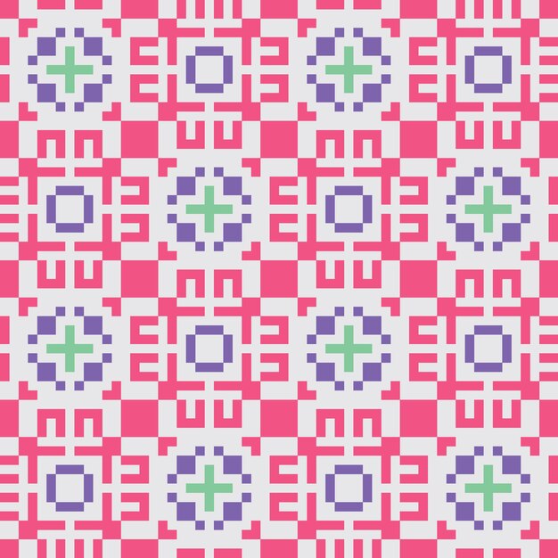 arte de píxeles patrón abstracto sin costuras estética vintage diseño de sprite retro