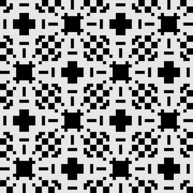 Vector arte de píxeles patrón abstracto sin costuras estética vintage diseño de sprite retro