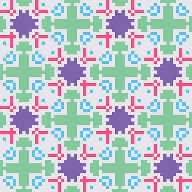 arte de píxeles patrón abstracto sin costuras estética vintage diseño de sprite retro