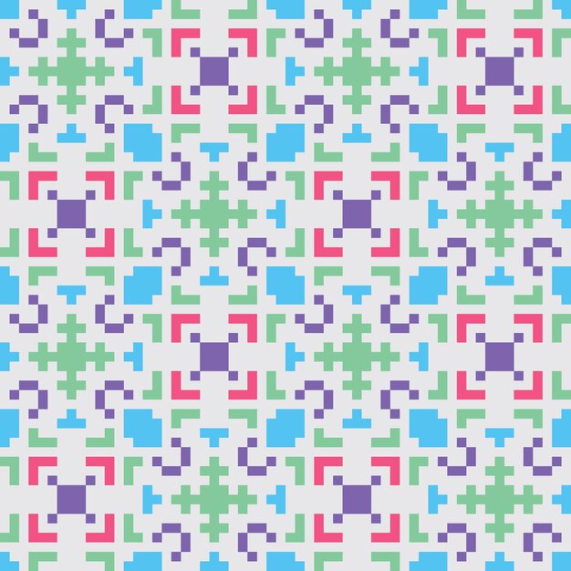 arte de píxeles patrón abstracto sin costuras estética vintage diseño de sprite retro