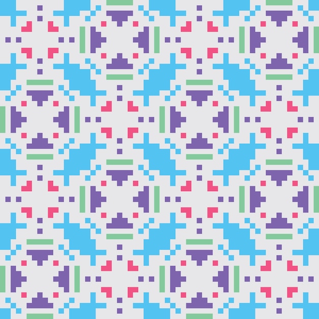 arte de píxeles patrón abstracto sin costuras estética vintage diseño de sprite retro