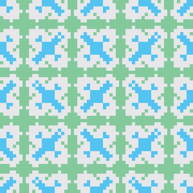 arte de píxeles patrón abstracto sin costuras estética vintage diseño de sprite retro
