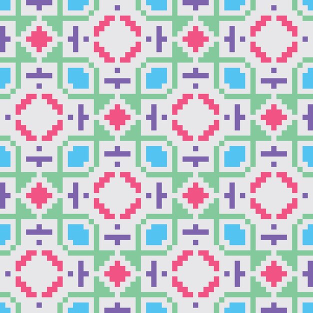 arte de píxeles patrón abstracto sin costuras estética vintage diseño de sprite retro