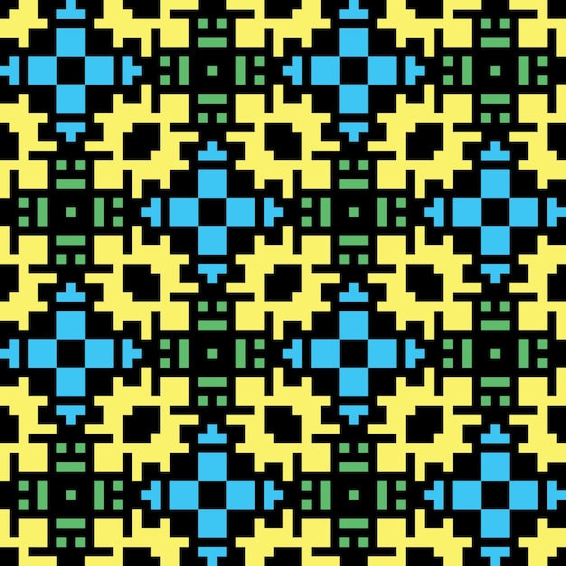 arte de píxeles patrón abstracto sin costuras estética vintage diseño de sprite retro