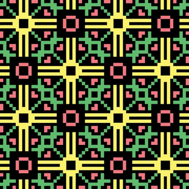 arte de píxeles patrón abstracto sin costuras estética vintage diseño de sprite retro