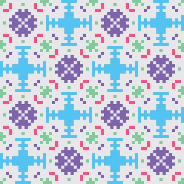 arte de píxeles patrón abstracto sin costuras estética vintage diseño de sprite retro