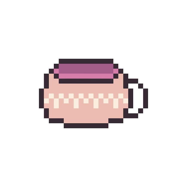 arte de píxeles de la taza de café